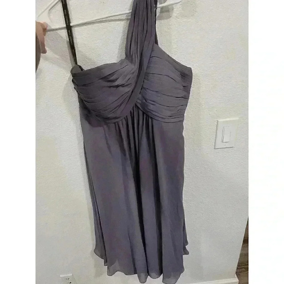 Bill Levkoff grey chiffon dress size 18 #9 - Picture 5 of 8